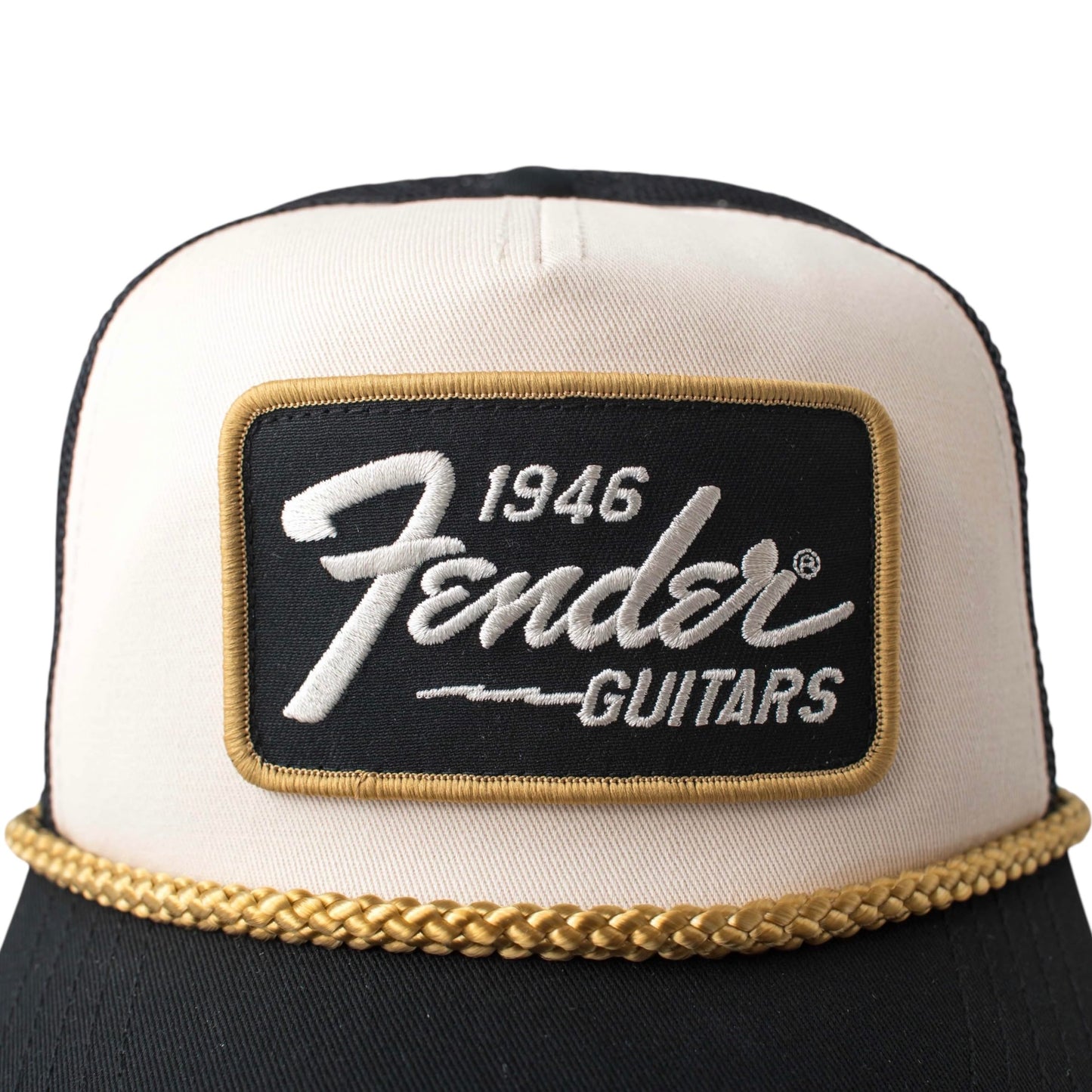 AMERICAN NEEDLE Officially Licensed Fender Guitar Roscoe Rope Hat Patch Trucker, Adjustable Snapback, New Multi