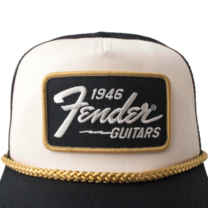 AMERICAN NEEDLE Officially Licensed Fender Guitar Roscoe Rope Hat Patch Trucker, Adjustable Snapback, New Multi