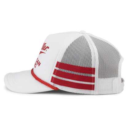 AMERICAN NEEDLE Miller High Life Beer Talladega Adjustable Snapback Baseball Hat, White (24003A-MHL-WHT)