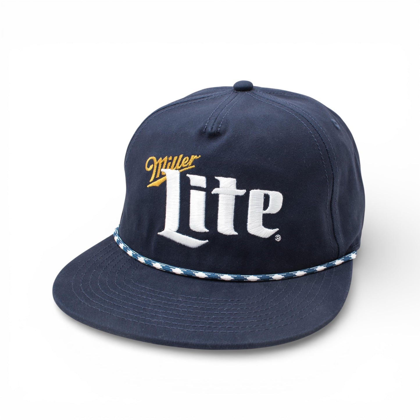 AMERICAN NEEDLE Miller Lite Beer Snapback Baseball Dad Hat Navy, Coachella Collection