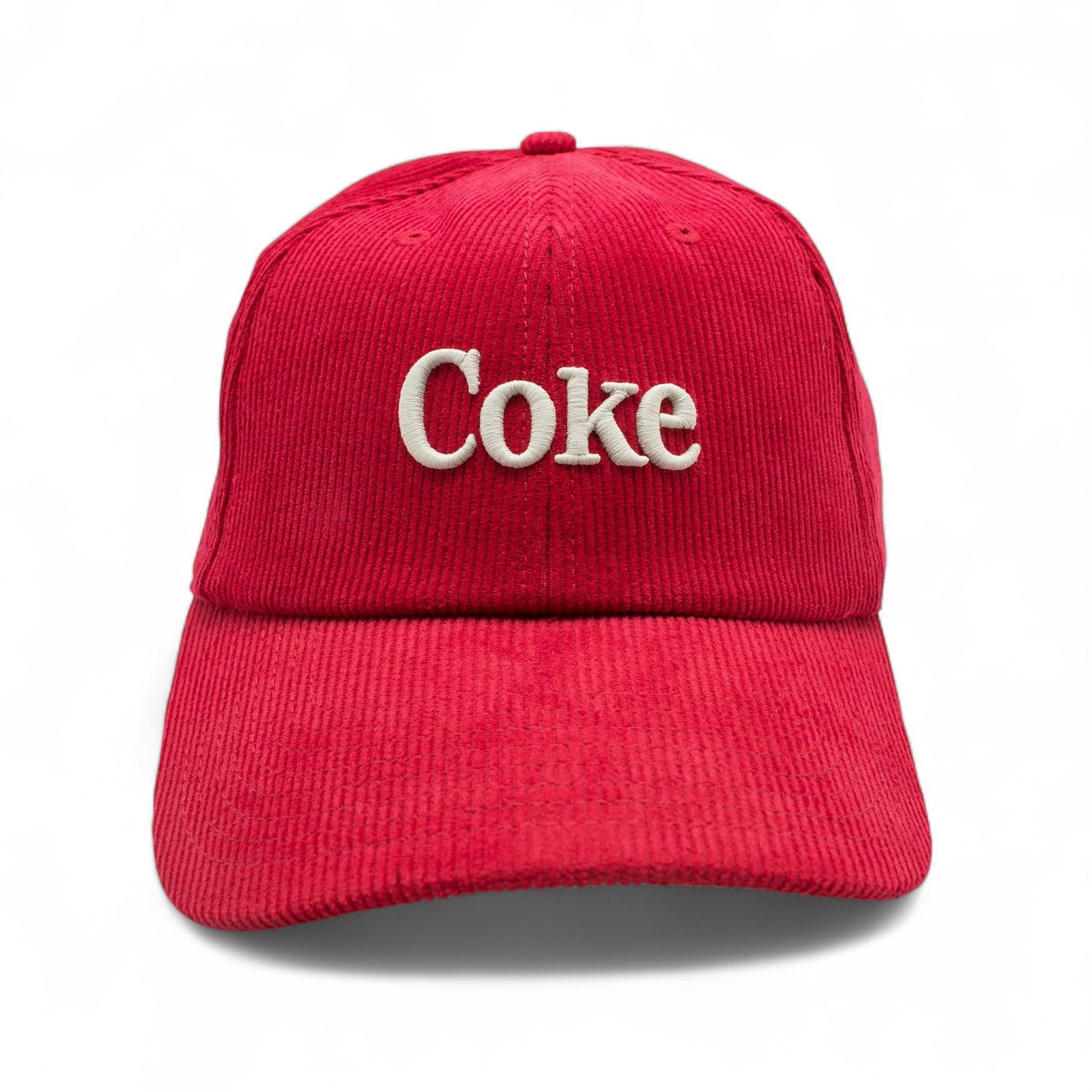 AMERICAN NEEDLE Officially Licensed Coca-Cola Corduroy Hat, Coke Slouch Cap, Red, Strapback, Authentic New