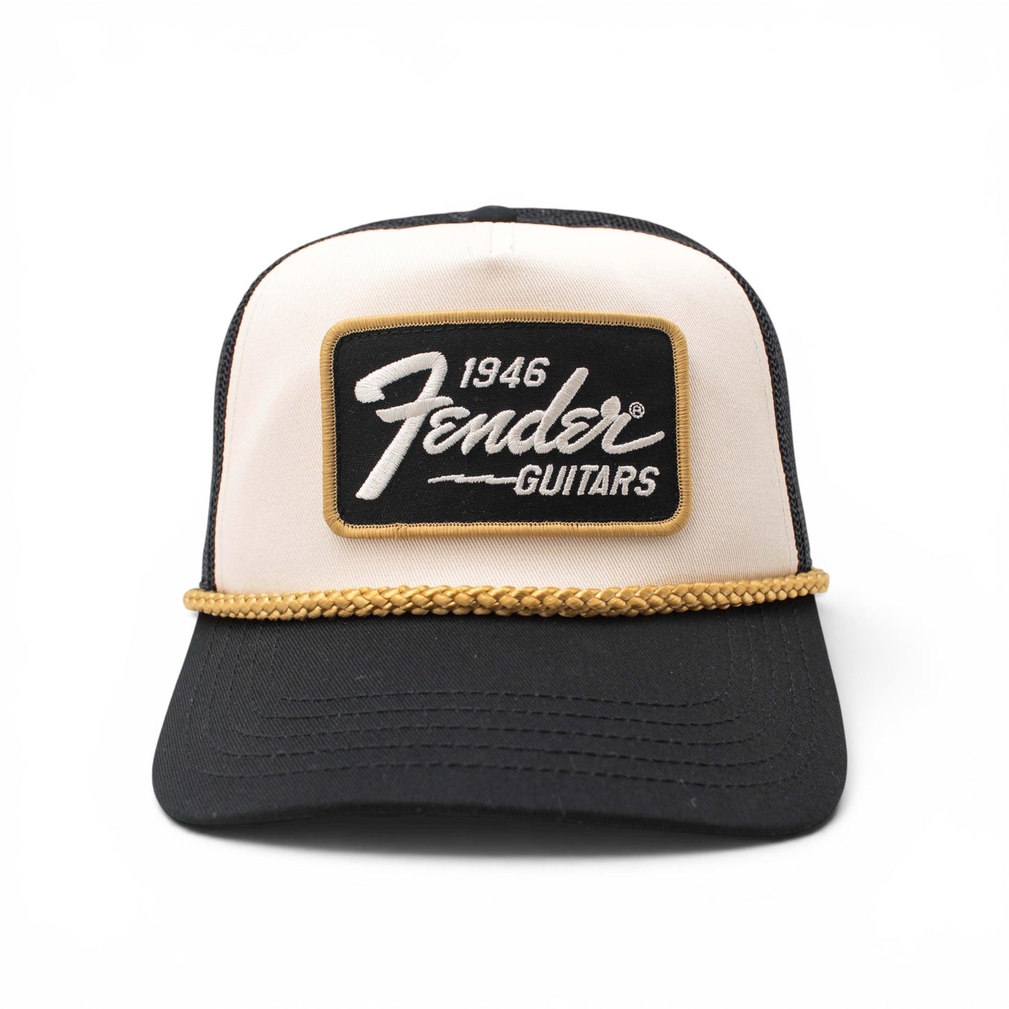 AMERICAN NEEDLE Officially Licensed Fender Guitar Roscoe Rope Hat Patch Trucker, Adjustable Snapback, New Multi