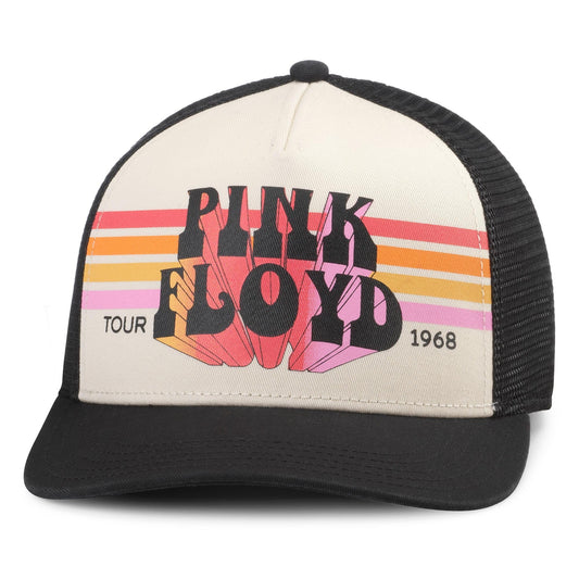 AMERICAN NEEDLE Pink Floyd Sinclair Adjustable Snapback Baseball Hat, Black/Ivory (21001A-PFLOYD-BLIV)