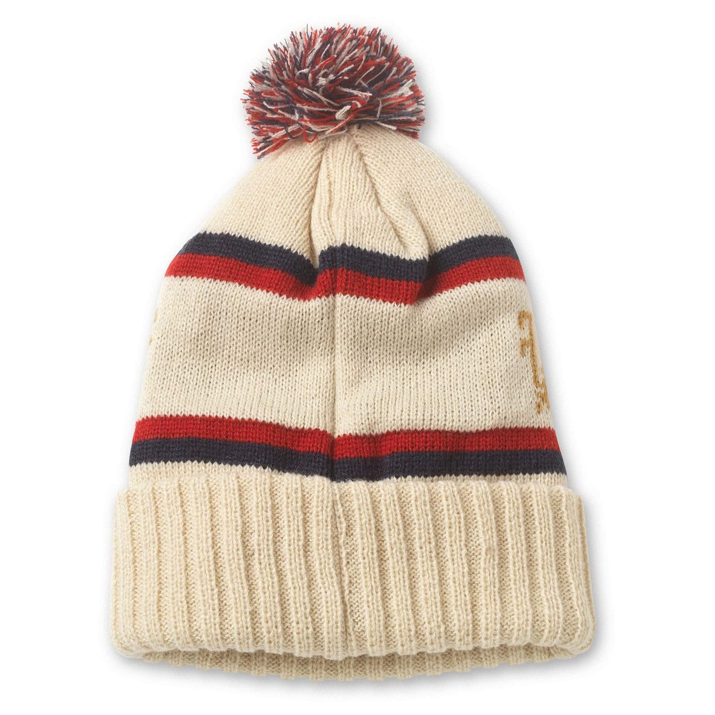 AMERICAN NEEDLE Coors Beer Brand Pillow Line Knit Beanie, Ivory/Navy/Red (23012B-COORS-INR)