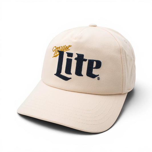 AMERICAN NEEDLE Officially Licensed Miller Lite Roscoe Snapback Adjustable Beer Hat, PI031B, Ivory White, Authentic OSFA New