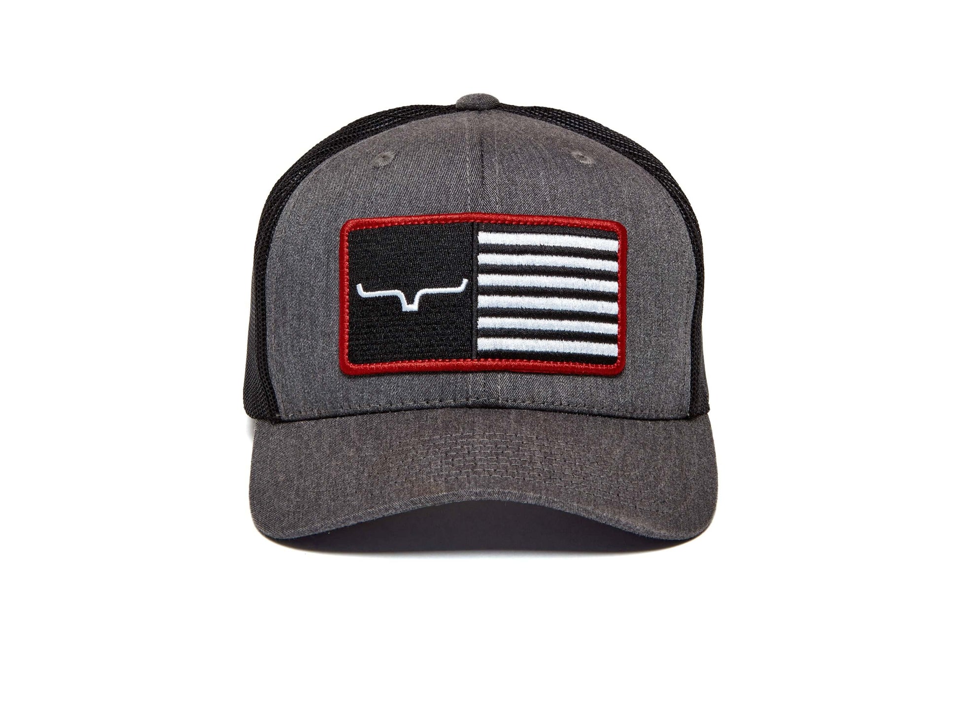  Kimes Ranch Hats: American Trucker Hat | Charcoal Front