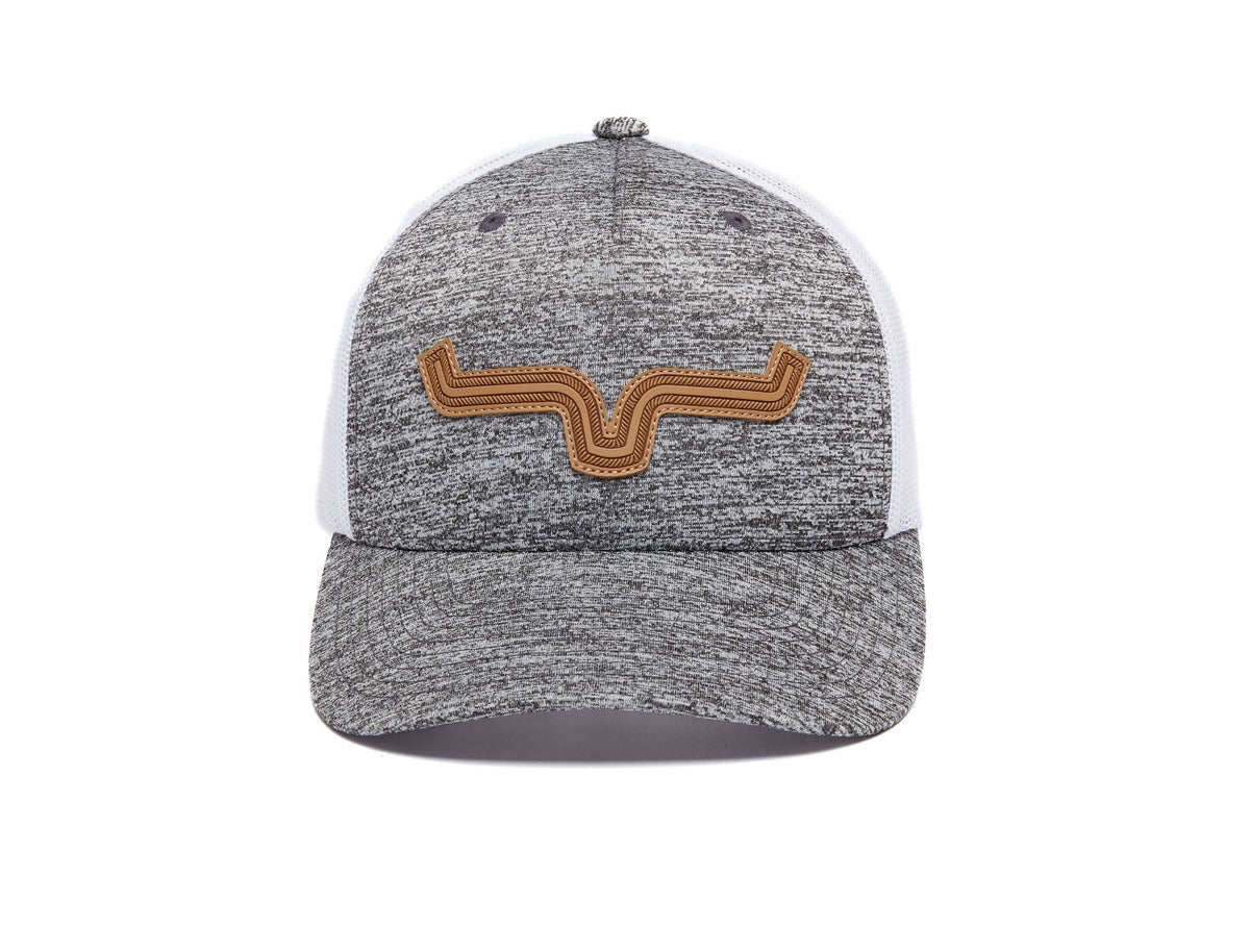Kimes Ranch Hat Model Kimes Ranch Hats: Roped LP Trucker Hat | Grey/Heather