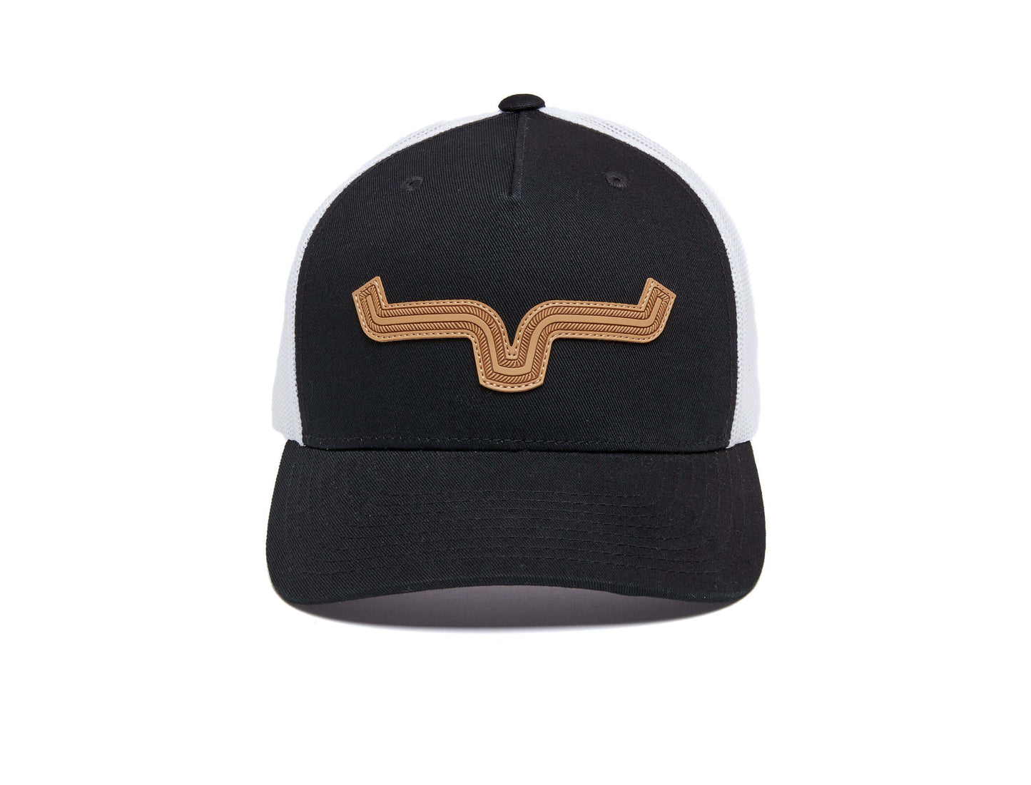  Kimes Ranch Hats: Roped LP Trucker Hat | Black Front