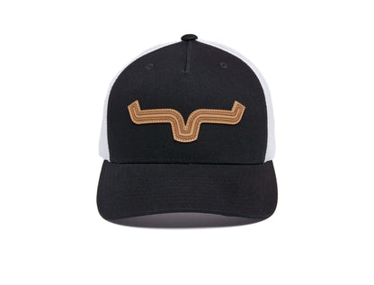 Kimes Ranch Hats: Roped LP Trucker Hat | Black Front