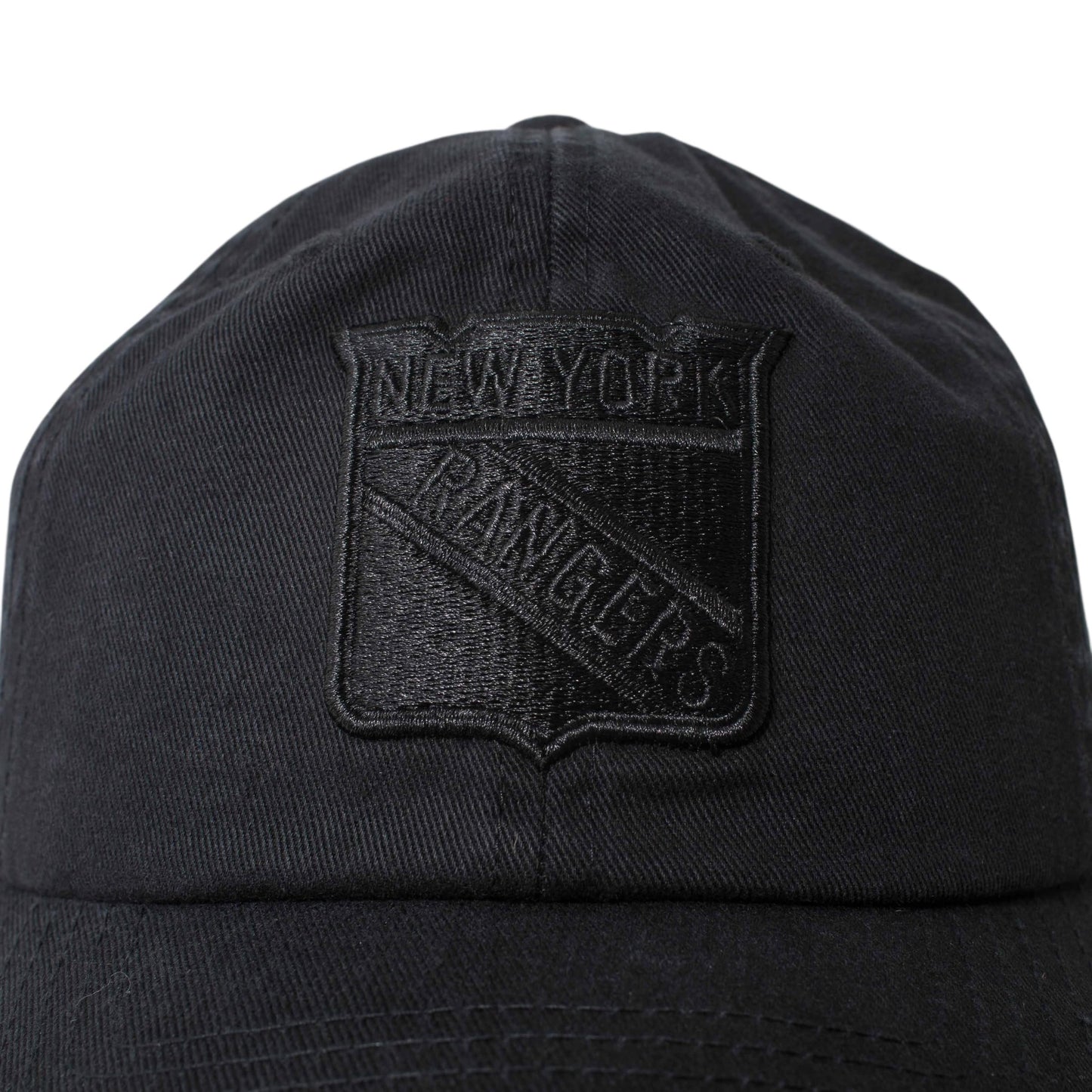 AMERICAN NEEDLE New York Rangers NHL Blue Line Tonal Adjustable Dad Cap (Black)