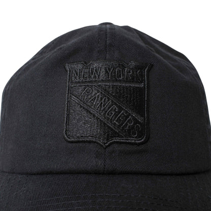 AMERICAN NEEDLE New York Rangers NHL Blue Line Tonal Adjustable Dad Cap (Black)