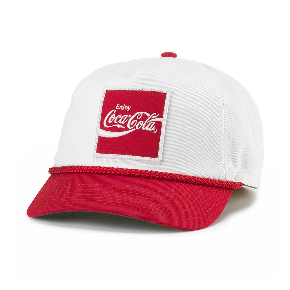 Coca-Cola Hats: White/Red Snapback Rope Hat | Official Coke License
