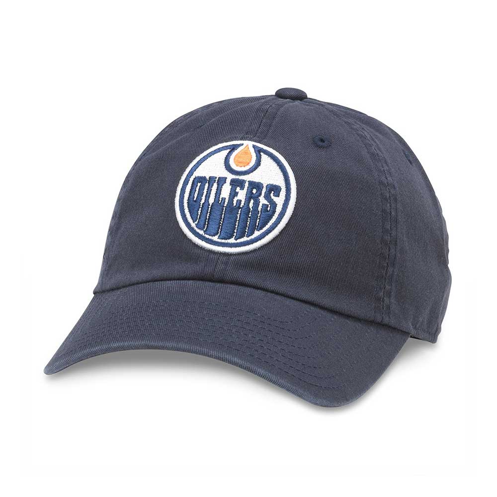 Edmonton Oilers Hat: Navy Blue Strapback Dad Hat | NHL