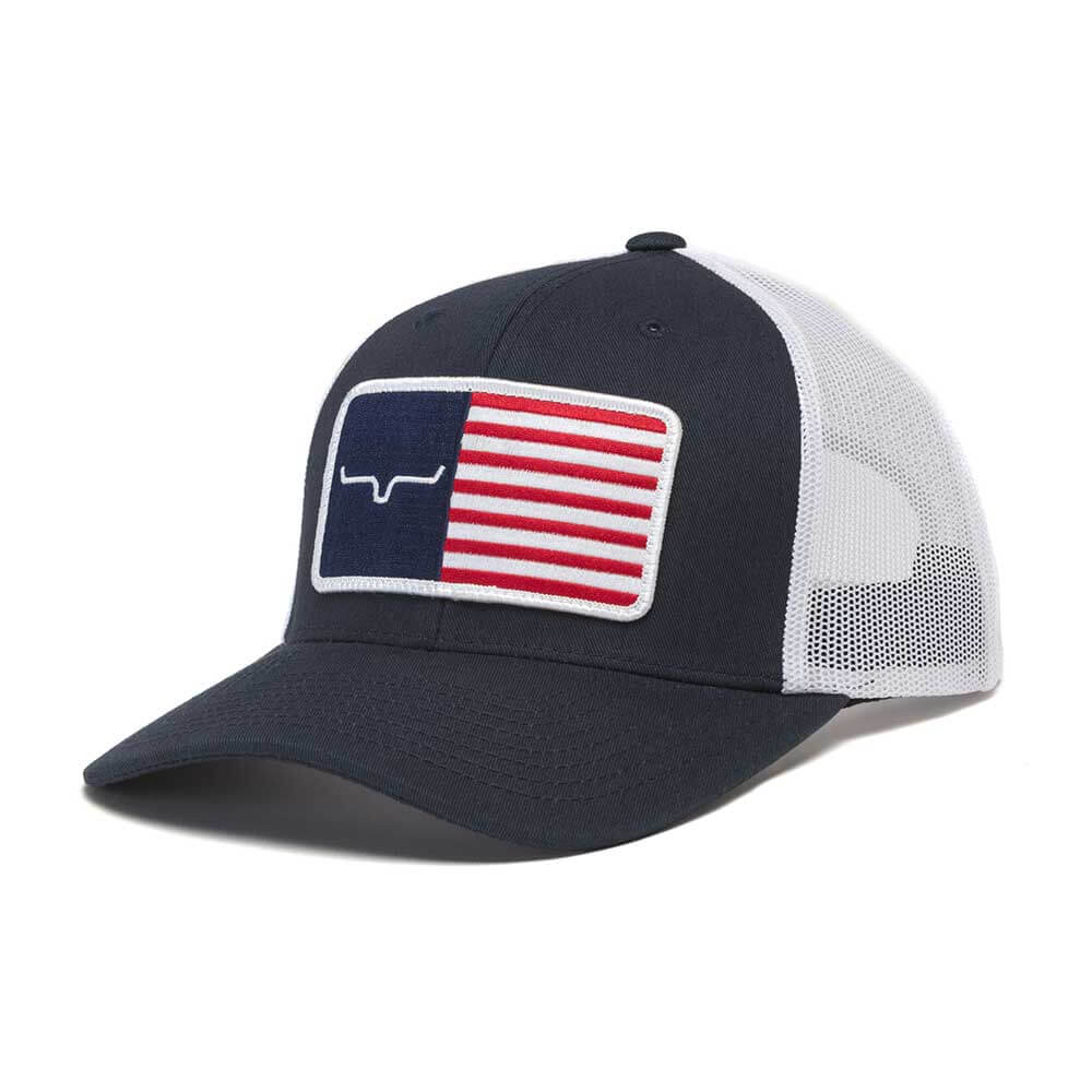 Kimes Ranch Hats: American Trucker Hat | White Mesh