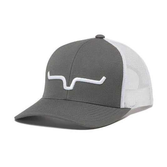 Kimes Ranch Hats: Weekly Trucker Hat | Charcoal/White