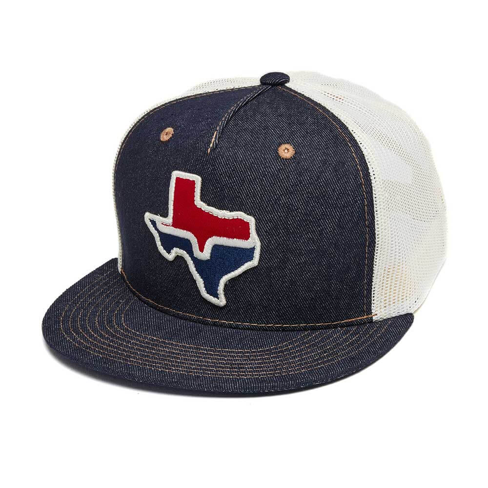 Kimes Ranch Hats: Texas Trucker Hat | Denim