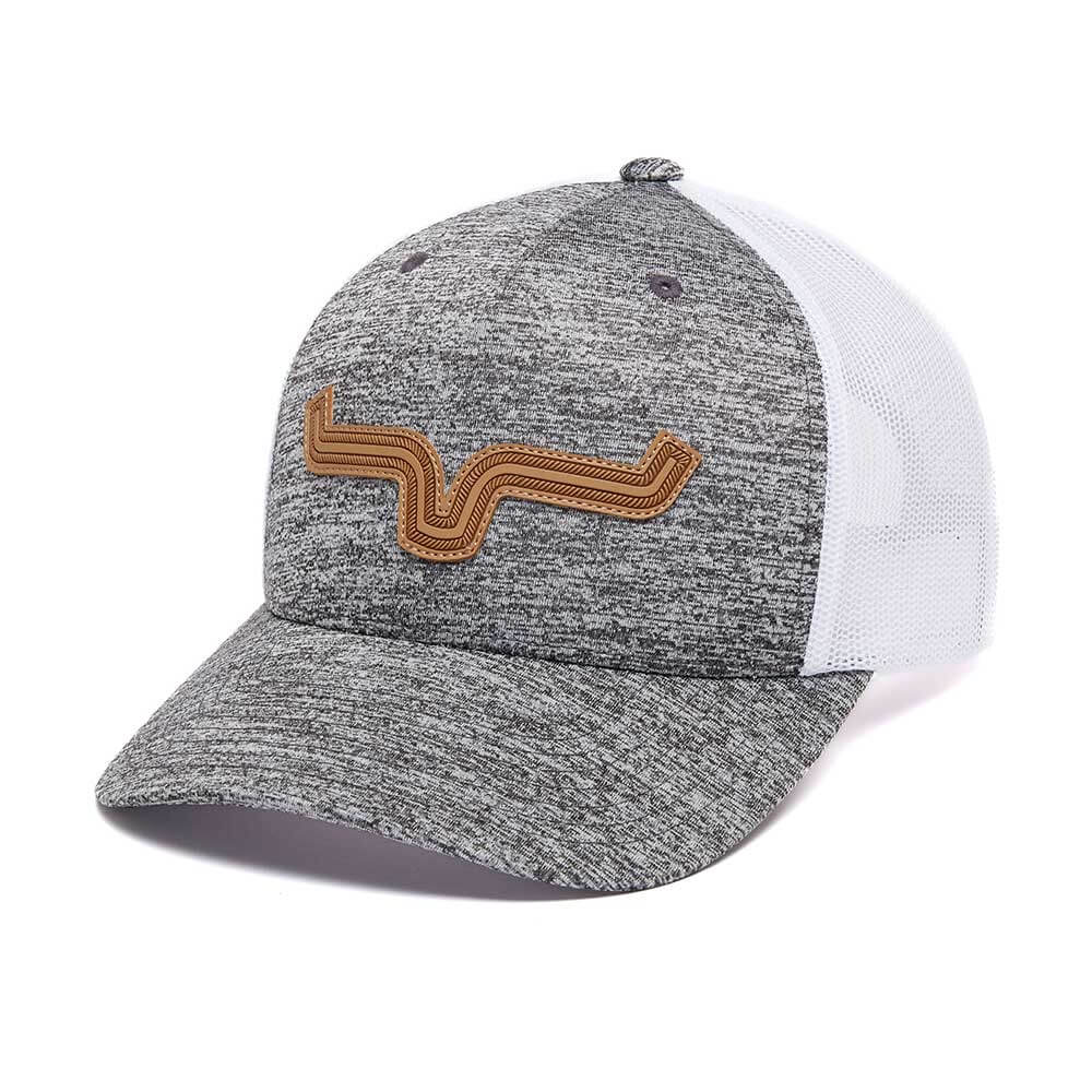 Kimes Ranch Hats: Roped LP Trucker Hat | Grey/Heather