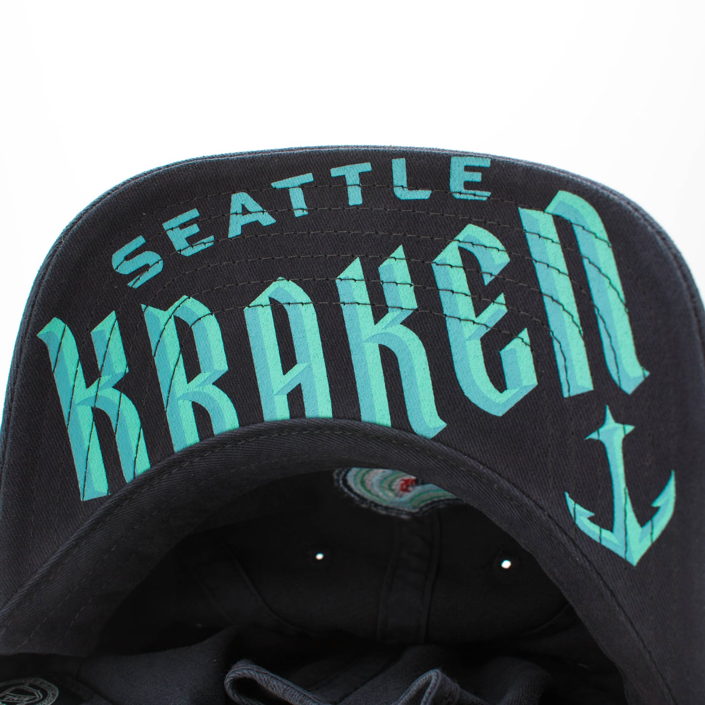 AMERICAN NEEDLE NHL Seattle Kraken Hockey Team New Raglan Adjustable Baseball Hat, Black (36672B-SEK-BLK)