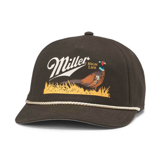 Miller High Life Pheasant Hat: Army Green Snapback Rope Hats | Beer Brands