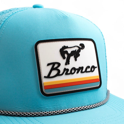 Ford Bronco Hats: Light Blue Snapback Performance Hat | PVC Patch