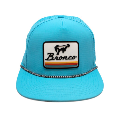 Ford Bronco Hats: Light Blue Snapback Performance Hat | PVC Patch