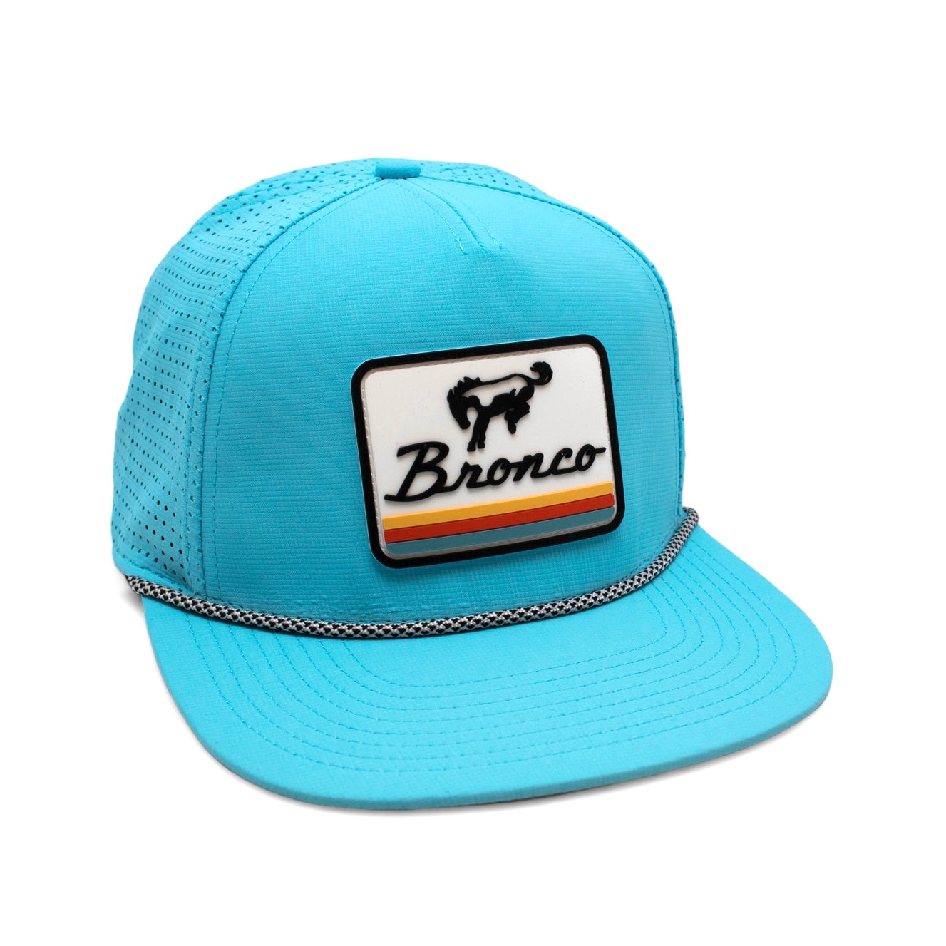 Ford Bronco Hats: Light Blue Snapback Performance Hat | PVC Patch