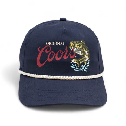 AMERICAN NEEDLE Coors Beer Canvas Cappy Adjustable Snapback Baseball Trucker Hat (23005A-COORS-NVY)