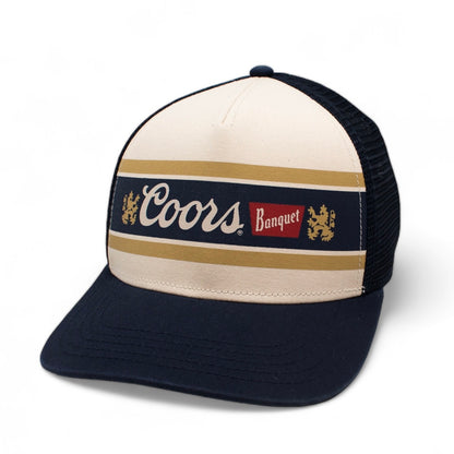 AMERICAN NEEDLE Coors Beer Sinclair Adjustable Snapback Trucker Baseball Hat Navy Ivory