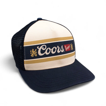 AMERICAN NEEDLE Coors Beer Sinclair Adjustable Snapback Trucker Baseball Hat Navy Ivory