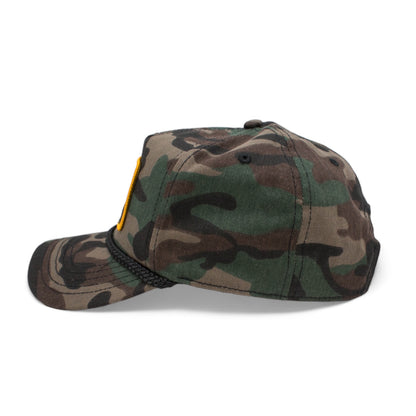 AMERICAN NEEDLE Chevrolet Roscoe Snapback Hat, Chevy Trucks, Rope, Camoflag, Adjustable, New