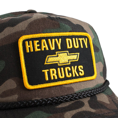 AMERICAN NEEDLE Chevrolet Roscoe Snapback Hat, Chevy Trucks, Rope, Camoflag, Adjustable, New