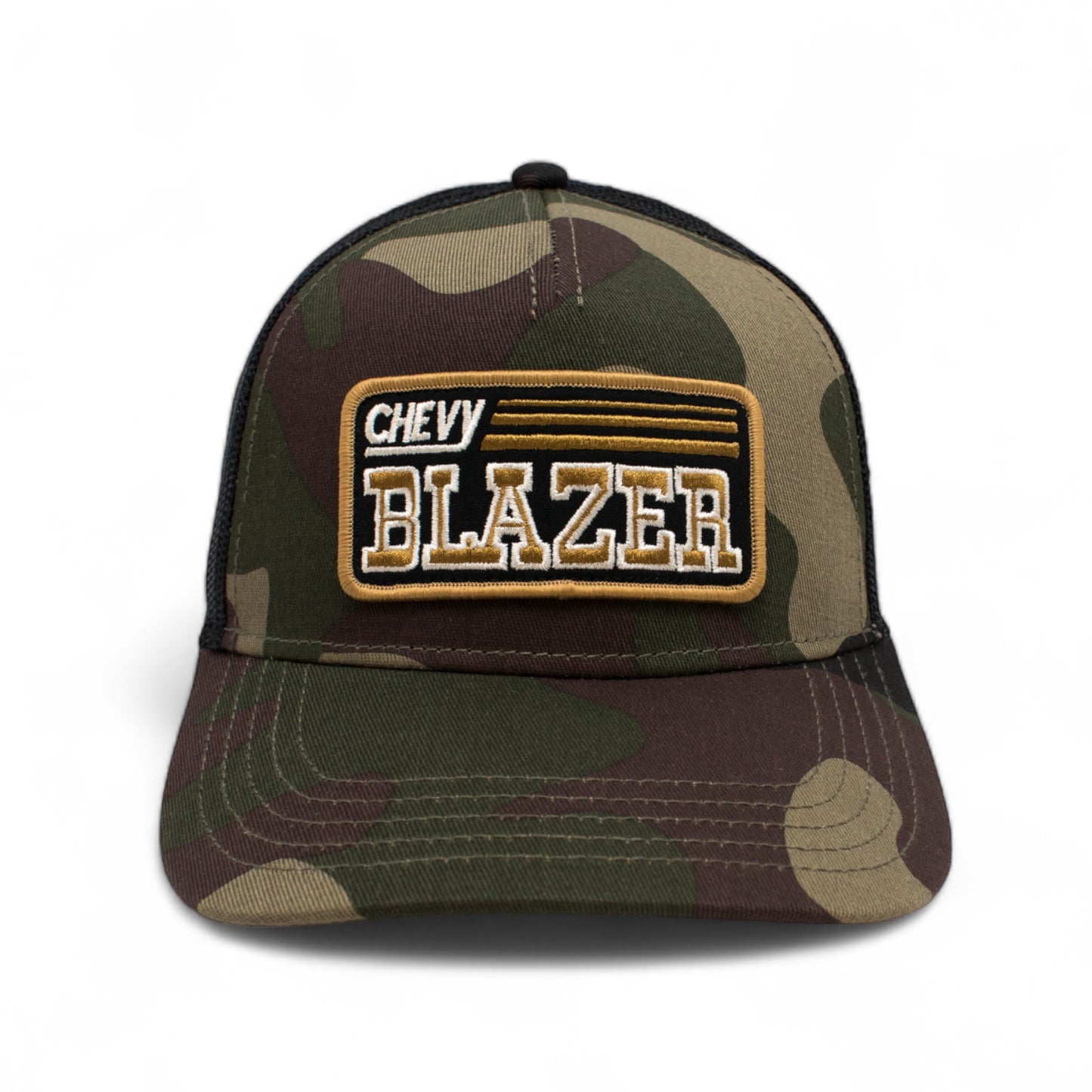 Chevy Blazer Hats: Black/Camo Snapback Trucker Hat | Chevrolet