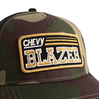 Chevy Blazer Hats: Black/Camo Snapback Trucker Hat | Chevrolet