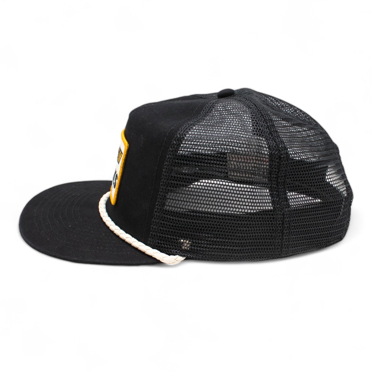 AMERICAN NEEDLE Chevrolet Trucks Wyatt Adjustable Snapback Trucker Baseball Hat (23014A-CHEVY-BLK) Black