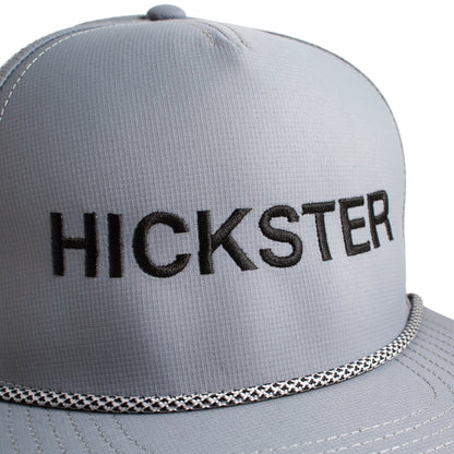 AMERICAN NEEDLE "Hickster" Performance Mesh Snapback Hat, Buxton Pro Cap, Grey/Black Authentic New