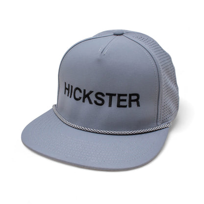 AMERICAN NEEDLE "Hickster" Performance Mesh Snapback Hat, Buxton Pro Cap, Grey/Black Authentic New