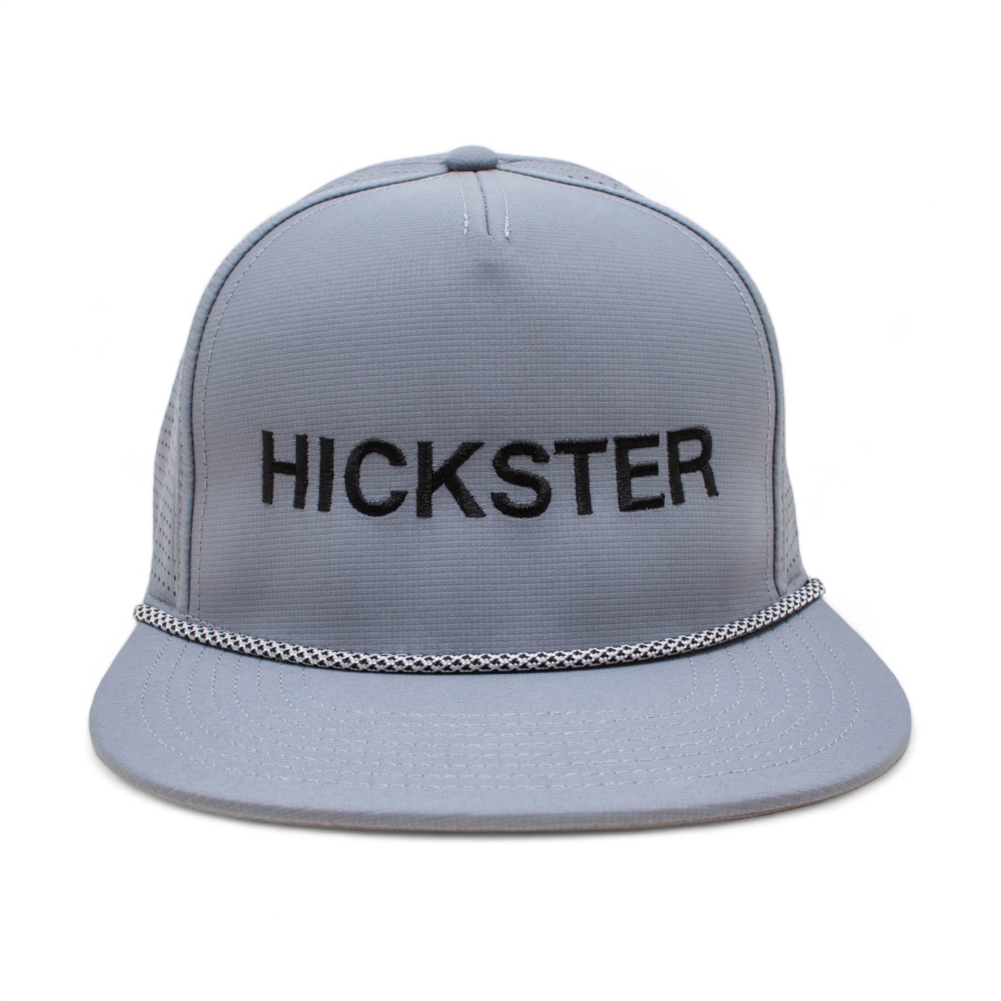 AMERICAN NEEDLE "Hickster" Performance Mesh Snapback Hat, Buxton Pro Cap, Grey/Black Authentic New