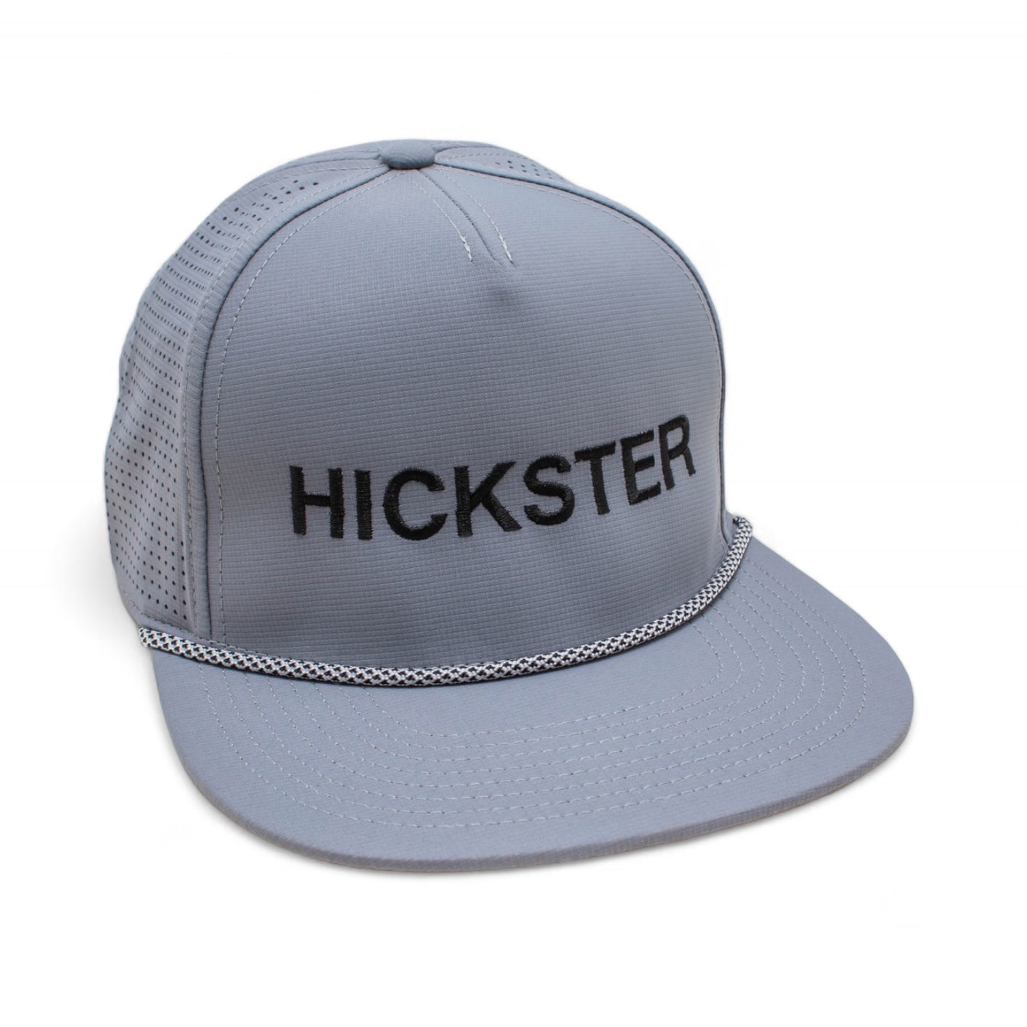 AMERICAN NEEDLE "Hickster" Performance Mesh Snapback Hat, Buxton Pro Cap, Grey/Black Authentic New