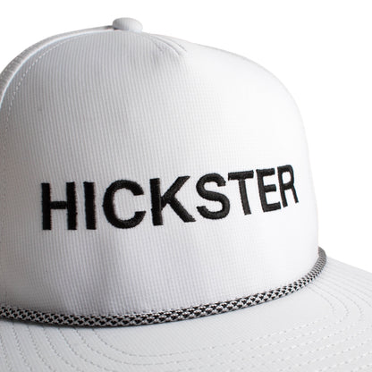 AMERICAN NEEDLE "Hickster" Performance Mesh Snapback Hat, Buxton Pro Cap, White/Black Authentic New