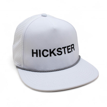 AMERICAN NEEDLE "Hickster" Performance Mesh Snapback Hat, Buxton Pro Cap, White/Black Authentic New