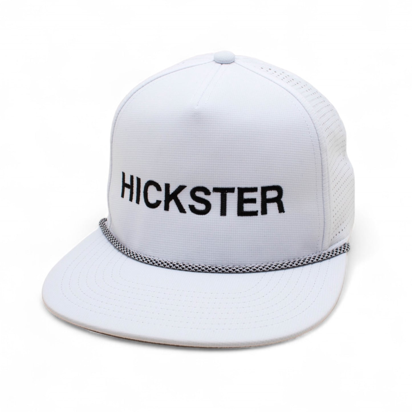 AMERICAN NEEDLE "Hickster" Performance Mesh Snapback Hat, Buxton Pro Cap, White/Black Authentic New