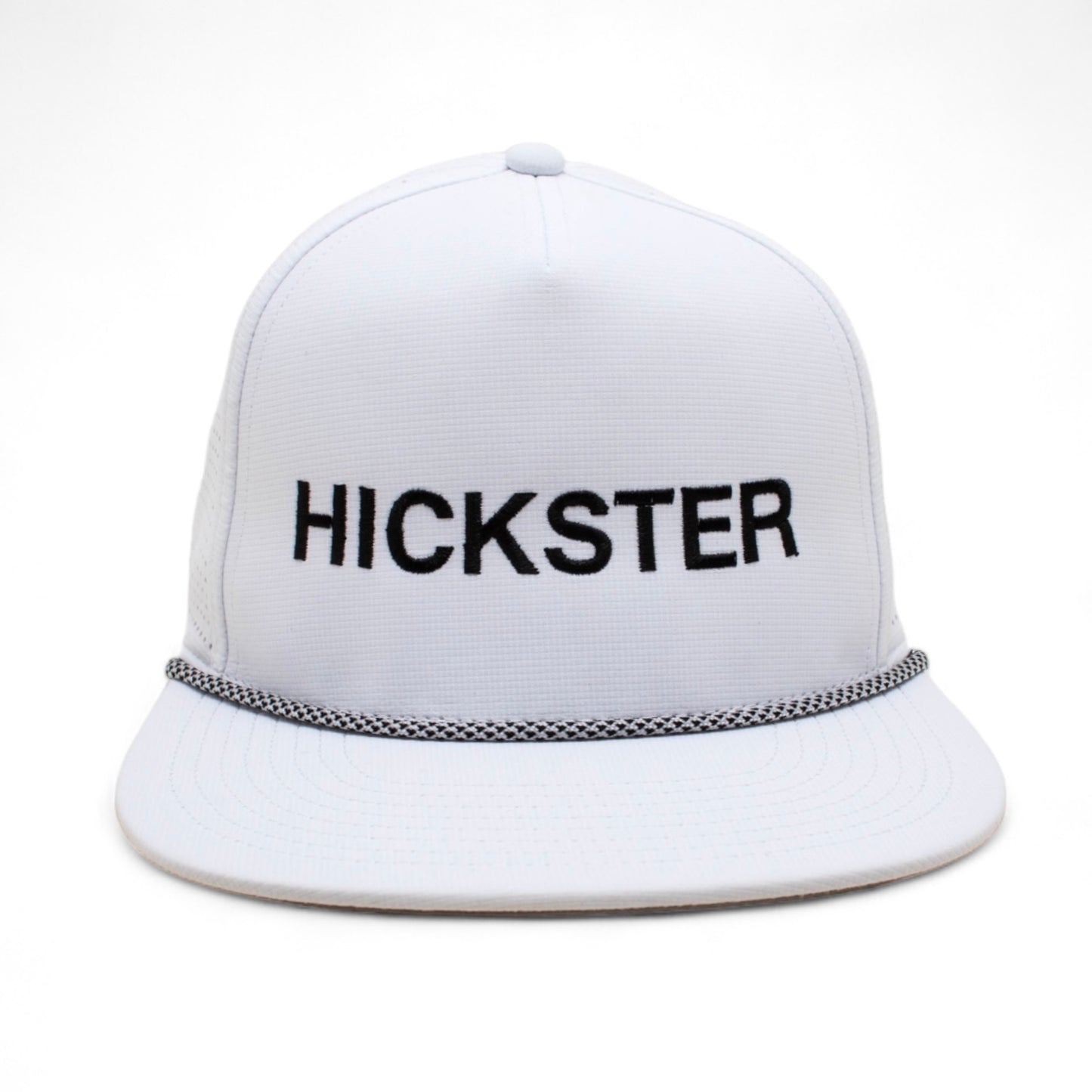 AMERICAN NEEDLE "Hickster" Performance Mesh Snapback Hat, Buxton Pro Cap, White/Black Authentic New