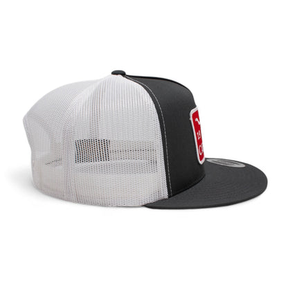 WHISKEY BENT HAT CO. 5-Panel Chisholm 1983 Cattle Co Logo Patch Snapback Hat (Grey/White)