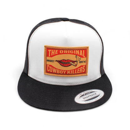 WHISKEY BENT HAT CO. Matchbox - Original Cowboy Killers 5-Panel Meshback Snapback Hat (US, Alpha, One Size, Black/White)