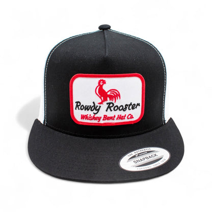 WHISKEY BENT HAT CO. Rowdy Rooster Adjustable Hat (Black/White)