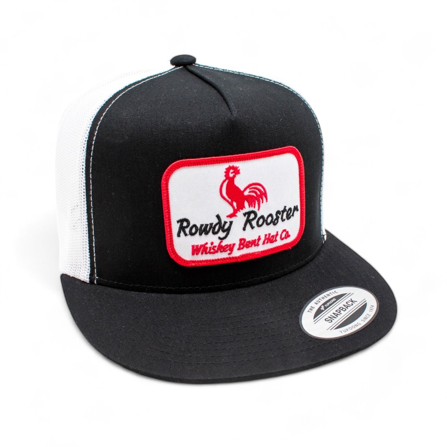 WHISKEY BENT HAT CO. Rowdy Rooster Adjustable Hat (Black/White)