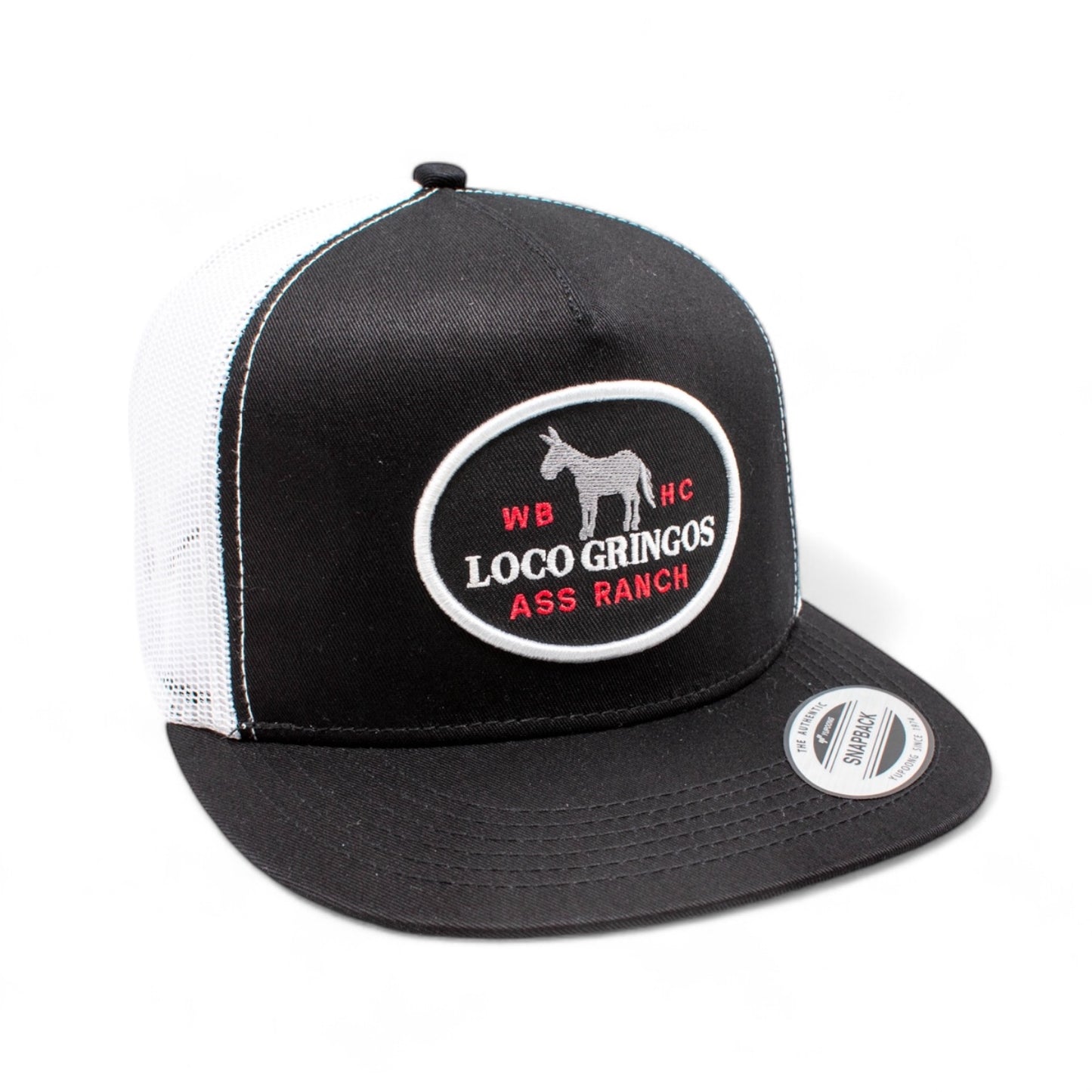 WHISKEY BENT HAT CO. Loco Gringos Trucker Hat (Black)