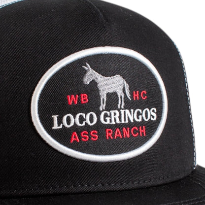 WHISKEY BENT HAT CO. Loco Gringos Trucker Hat (Black)