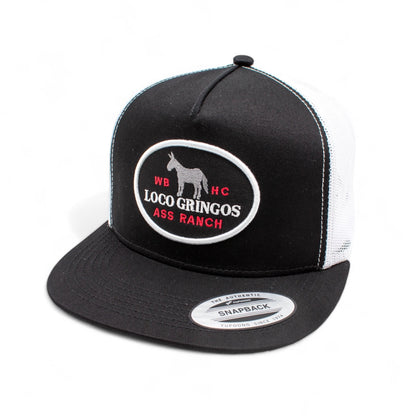 WHISKEY BENT HAT CO. Loco Gringos Trucker Hat (Black)