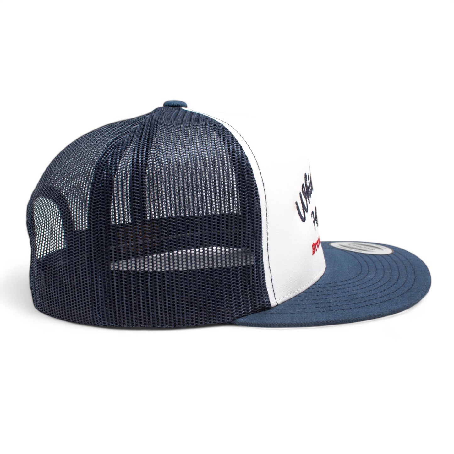 WHISKEY BENT HAT CO. The Conway Adjustable Hat (White/Navy)